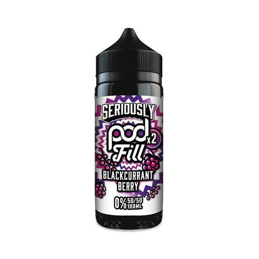 BLACKCURRANT BERRY - SERIOUSLY POD FILL X2 - 100ML SHORT FILL - 50/50PG/VG E-LIQUID BY DOOZY - VapePure