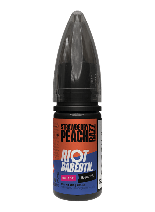 STRAWBERRY PEACH RAZZ - BAR EDTN NO ICE - 10ML NIC SALT E-LIQUID - 5MG | 10MG | 20MG BY RIOT SQUAD - VapePure