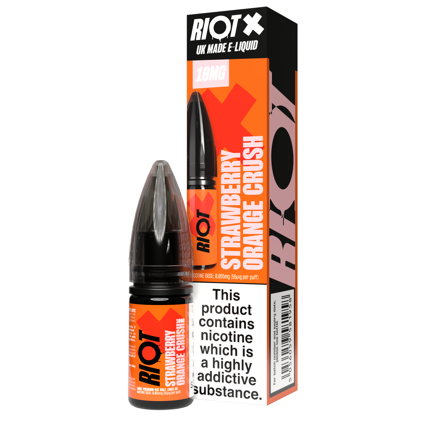STRAWBERRY ORANGE CRUSH - RIOT X - 10ML NIC SALT E-LIQUID - 5MG | 10MG | 20MG BY RIOT SQUAD
