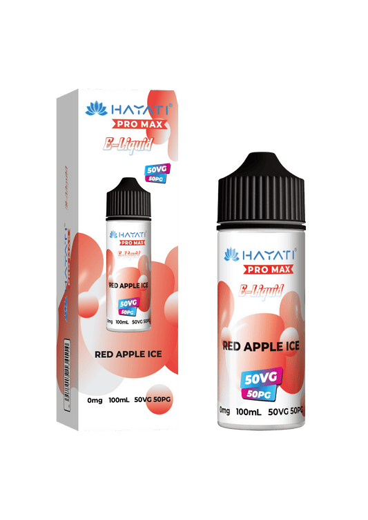 RED APPLE ICE - HAYATI PRO MAX 100ML SHORT FILL - 50/50PG/VG E-LIQUID - VapePure