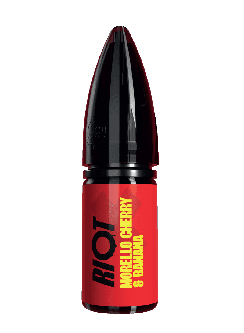 MORELLO CHERRY & BANANA - RIOT X - 10ML NIC SALT E-LIQUID - 5MG | 10MG | 20MG BY RIOT SQUAD - VapePure