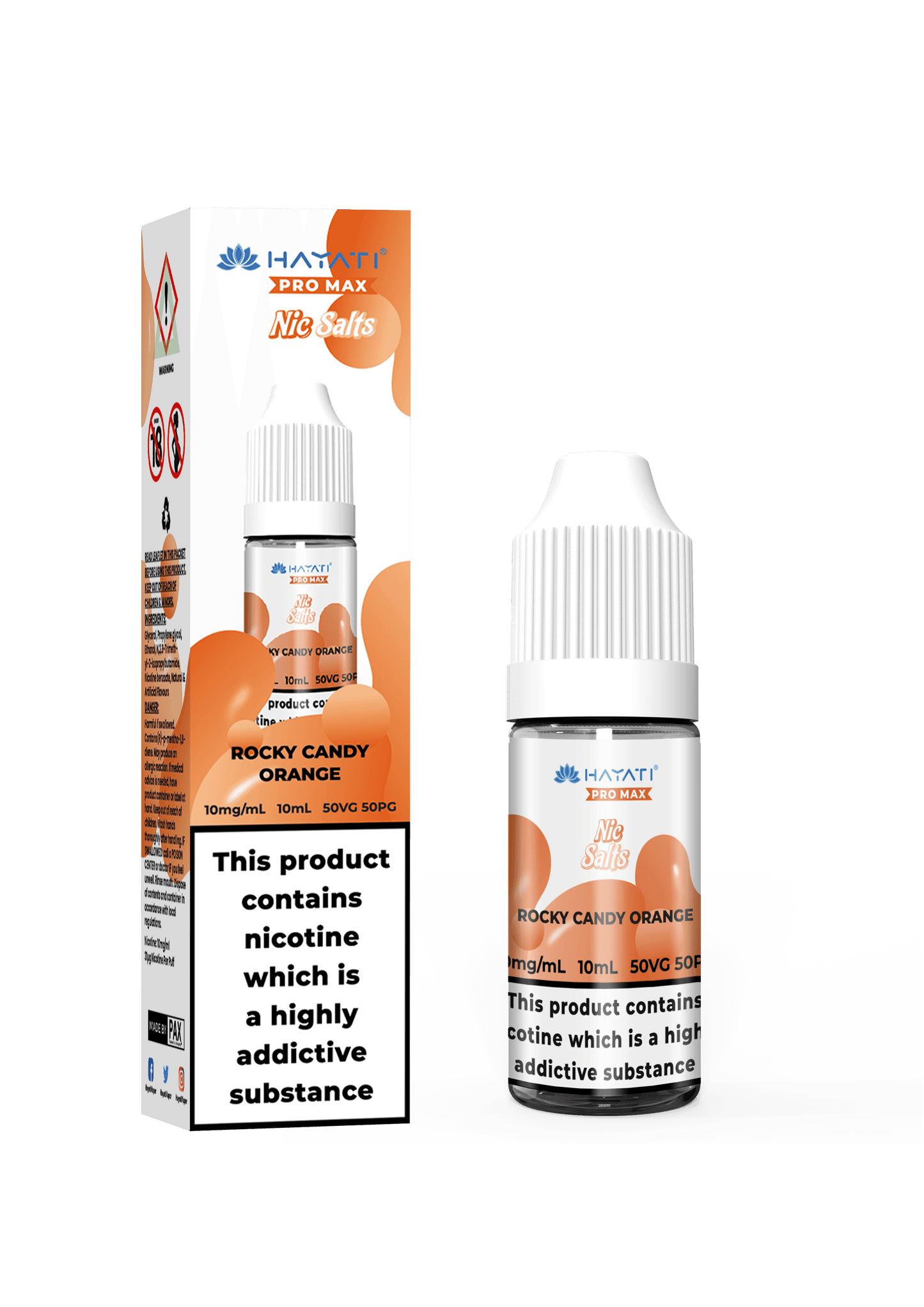 ROCKY CANDY ORANGE 10ML NIC SALT BY HAYATI PRO MAX 10MG(1%) | 20MG(2%) - VapePure