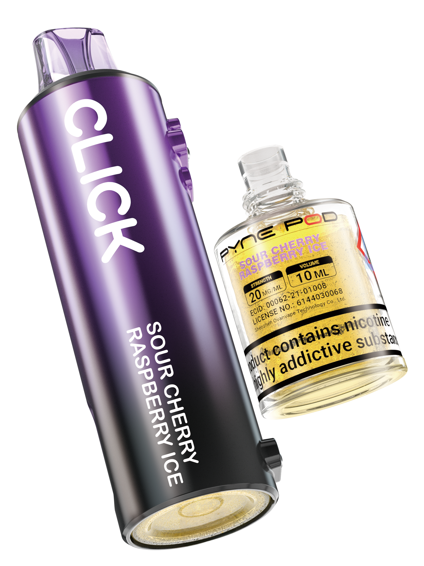 Sour Cherry Raspberry - Pyne Pod Click Prefilled Pod + Refill Container - VapePure