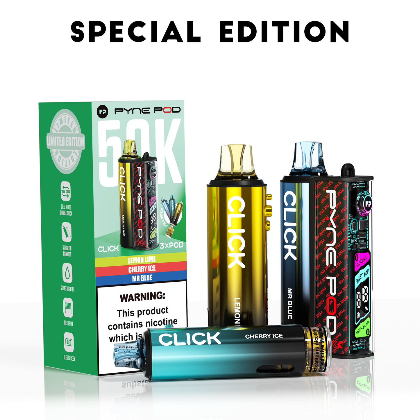Special Edition - Pyne Pod Click 50K Prefilled Pod Kit - VapePure