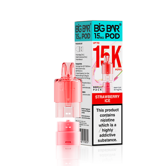 Strawberry Ice Big Bar 15000 Pro Prefilled Replacement Pods