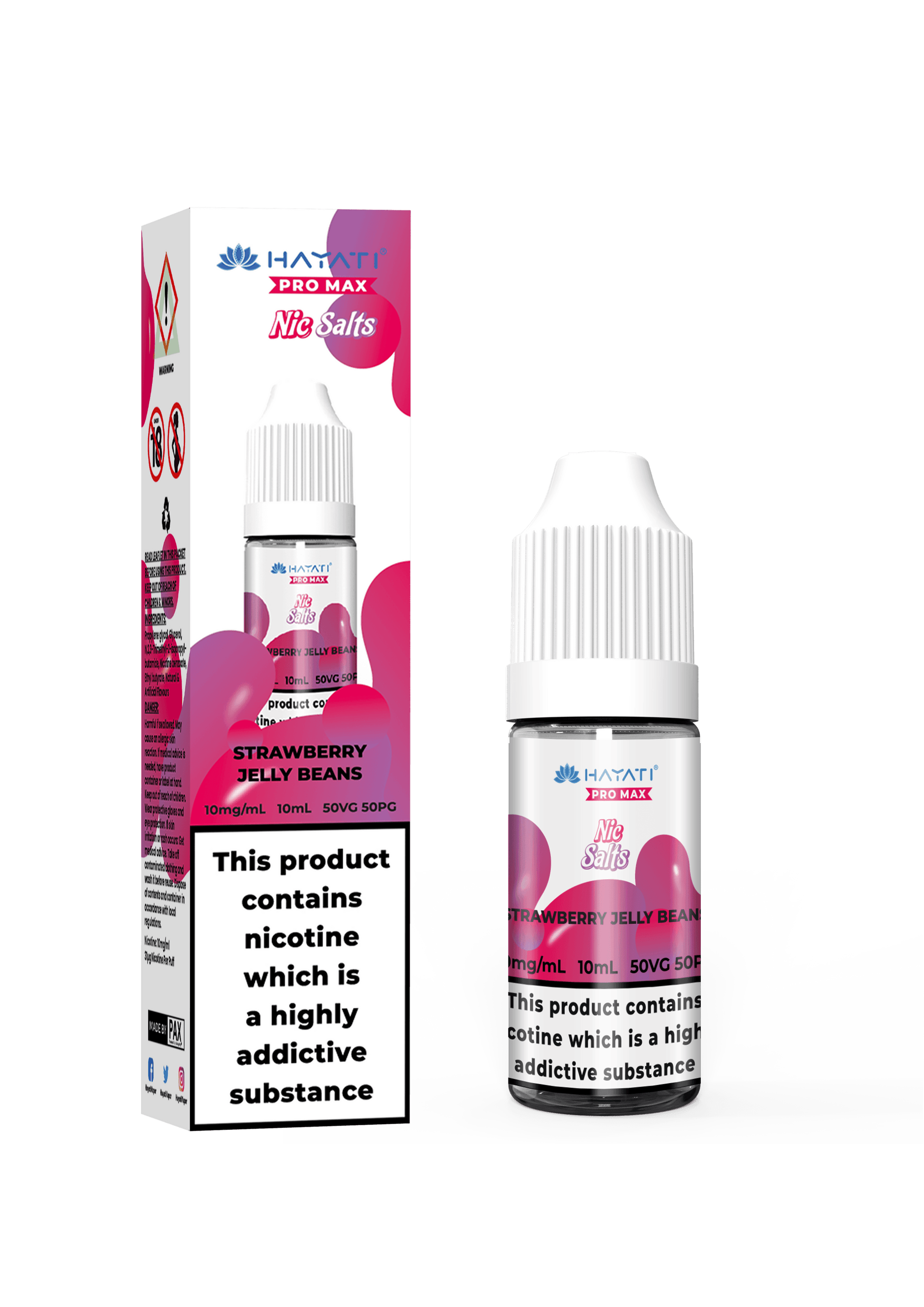 STRAWBERRY JELLY BEANS 10ML NIC SALT BY HAYATI PRO MAX 10MG(1%) | 20MG(2%) - VapePure