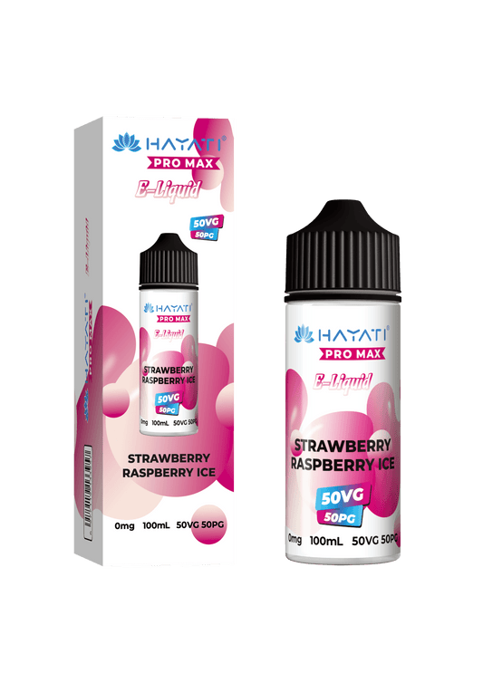 STRAWBERRY RASPBERRY ICE - HAYATI PRO MAX 100ML SHORT FILL - 50/50PG/VG E-LIQUID - VapePure