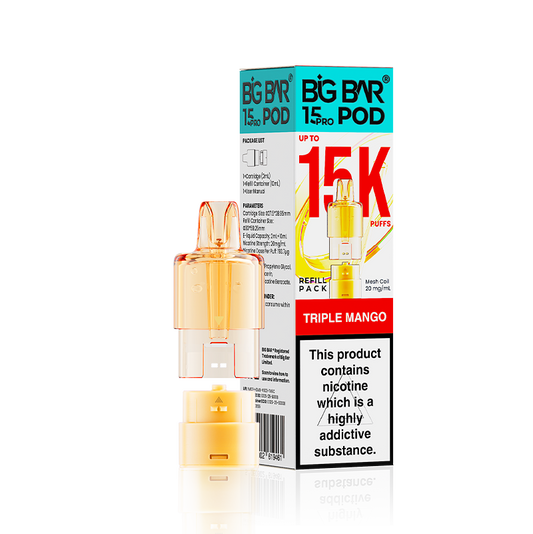 Triple Mango Big Bar 15000 Pro Prefilled Replacement Pods
