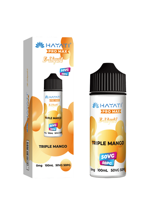 TRIPLE MANGO - HAYATI PRO MAX 100ML SHORT FILL - 50/50PG/VG E-LIQUID - VapePure
