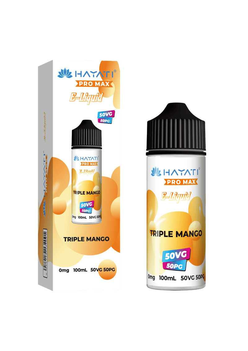 TRIPLE MANGO - HAYATI PRO MAX 100ML SHORT FILL - 50/50PG/VG E-LIQUID - VapePure