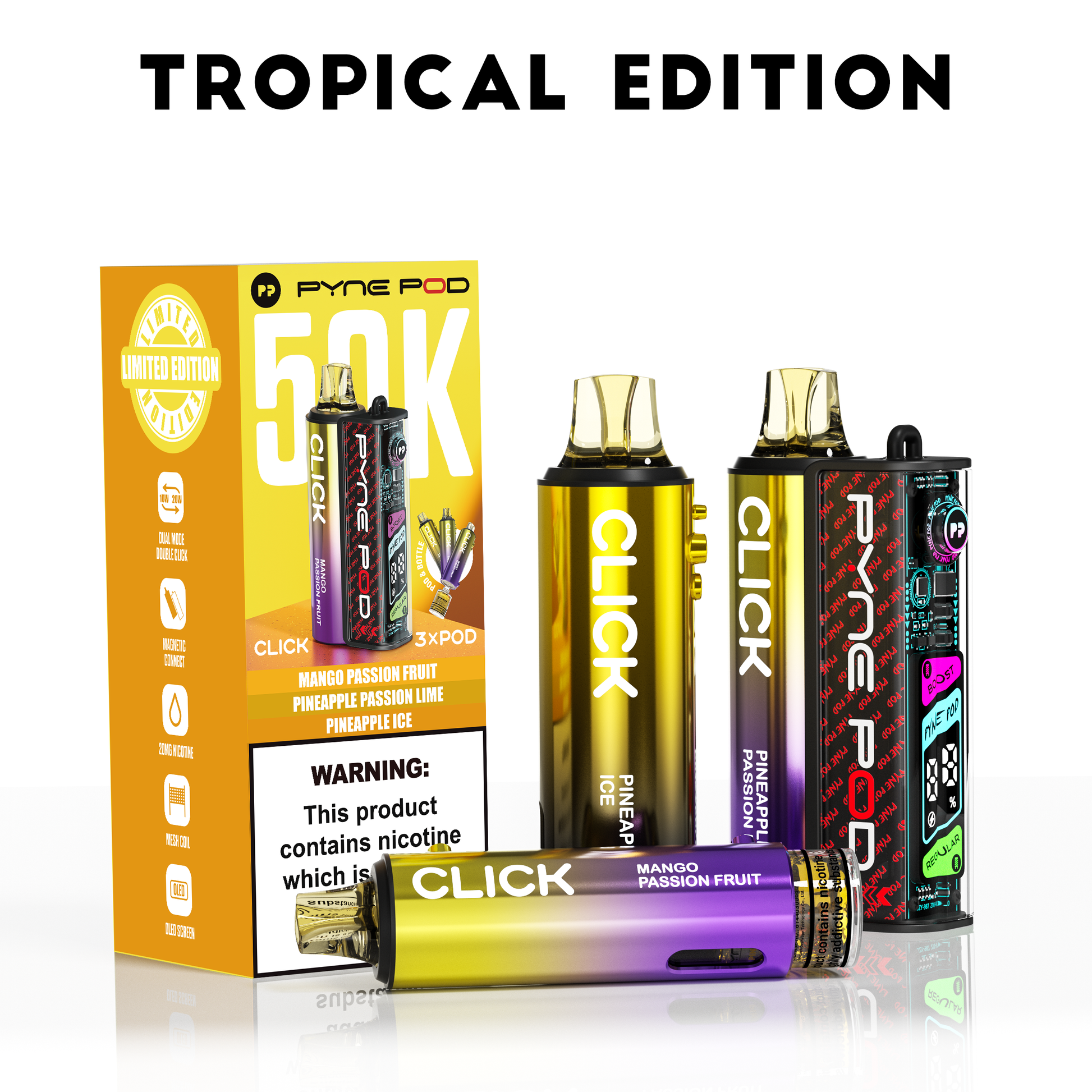 Tropical Edition - Pyne Pod Click 50K Prefilled Pod Kit - VapePure
