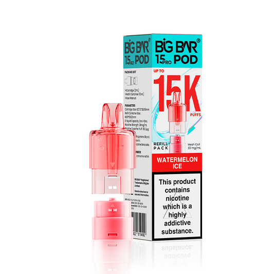 Watermelon Ice Big Bar 15000 Pro Prefilled Replacement Pods