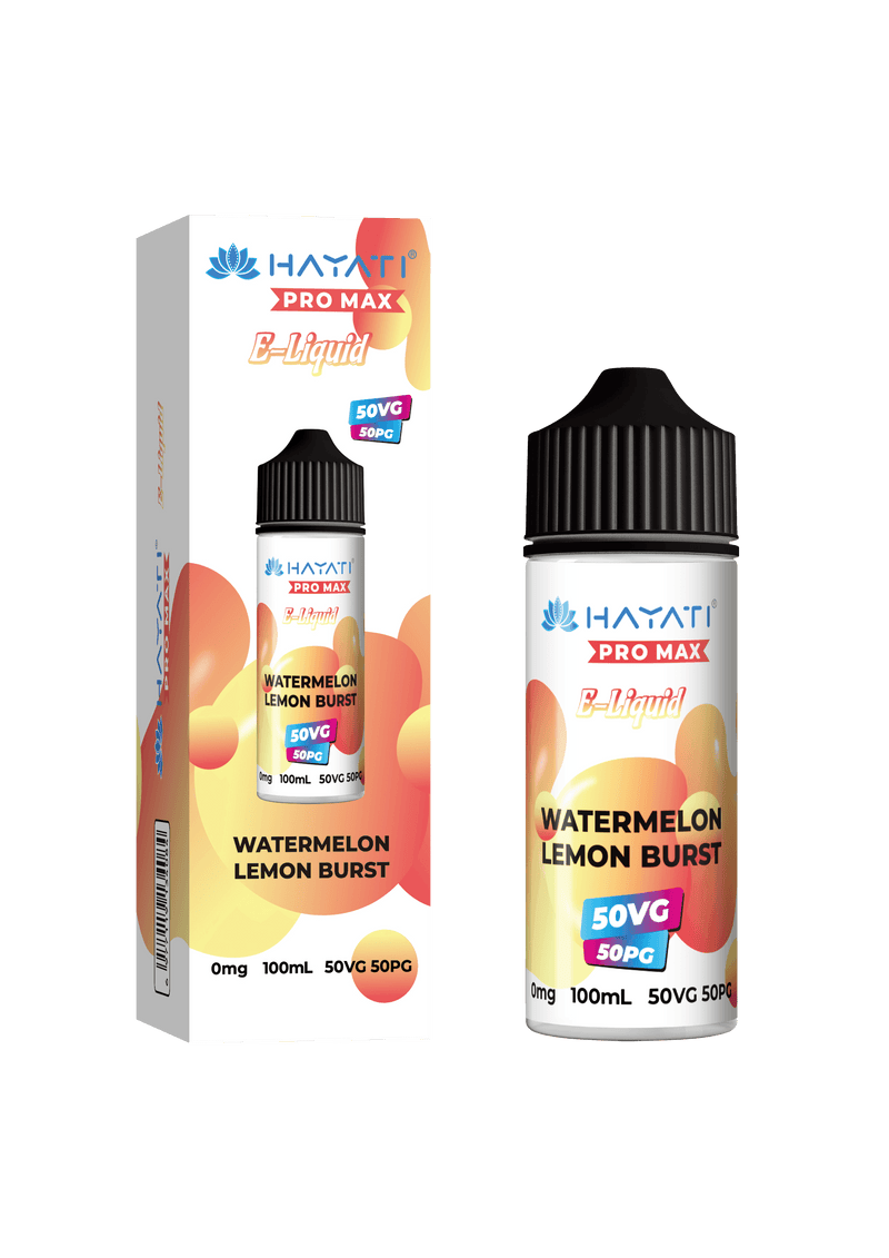 WATERMELON LEMON BURST - HAYATI PRO MAX 100ML SHORT FILL - 50/50PG/VG E-LIQUID - VapePure