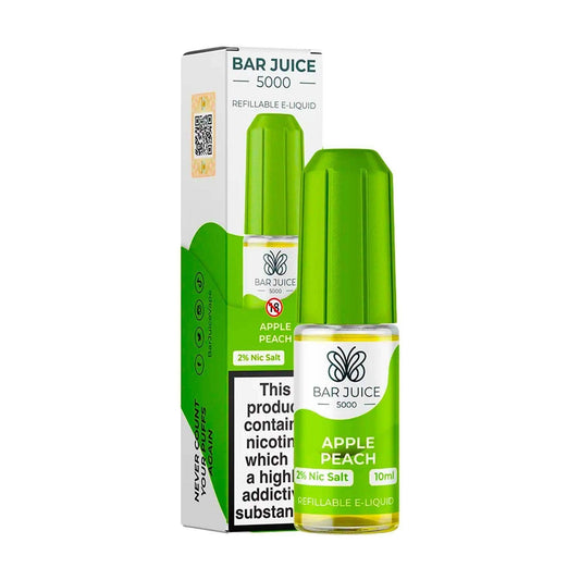 APPLE PEACH 10ML E LIQUID NICOTINE SALT BY BAR JUICE 5000 - VapePure
