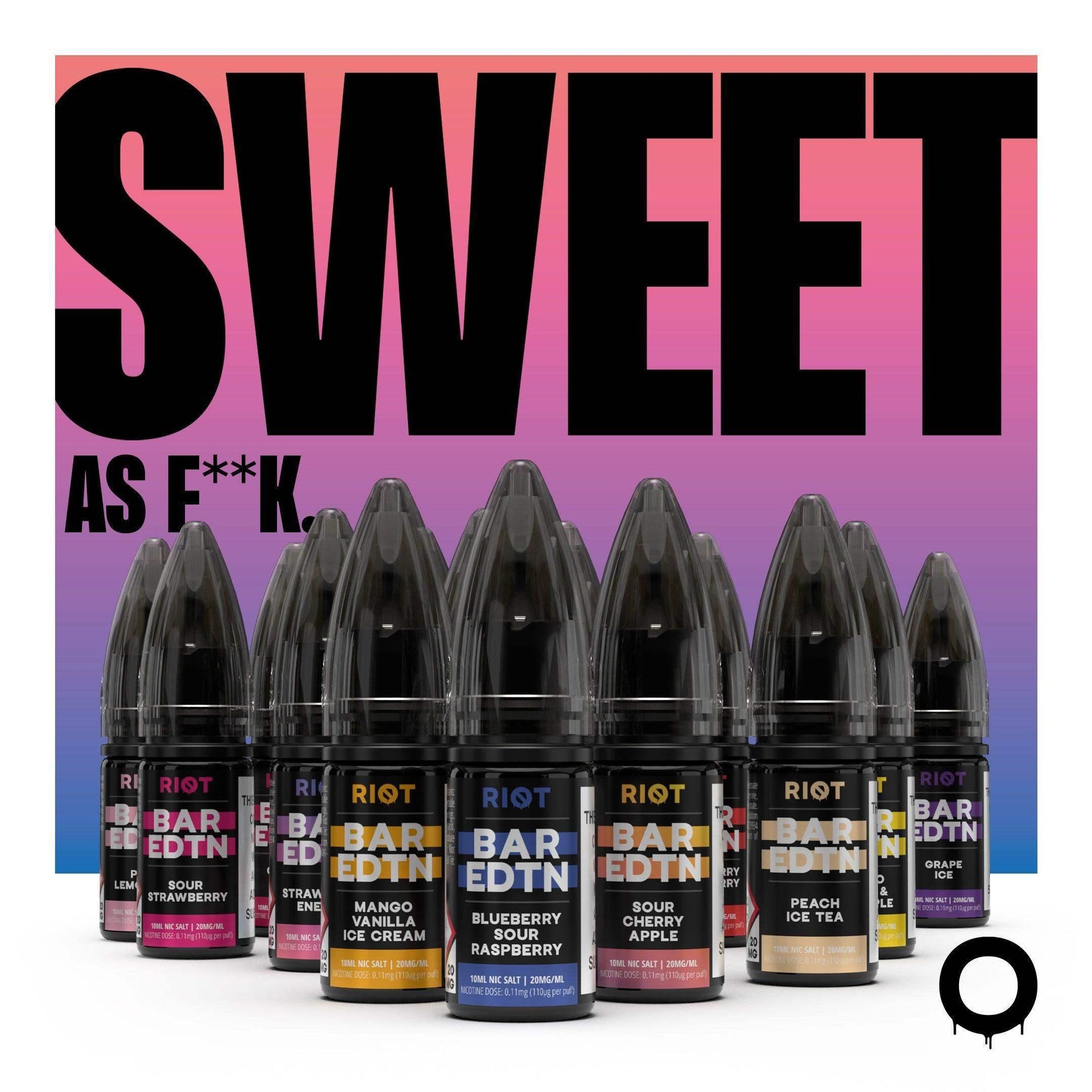 BAR EDTN - SWEET AS F**K - 5MG | 10MG | 20MG MIX&MATCH 5 X £11.99 BY RIOT SQUAD - VapePure