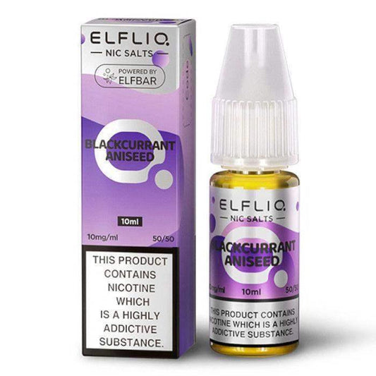 BLACKCURRANT ANISEED 10ML E LIQUID NICOTINE SALT BY ELFLIQ - ELFBAR - VapePure