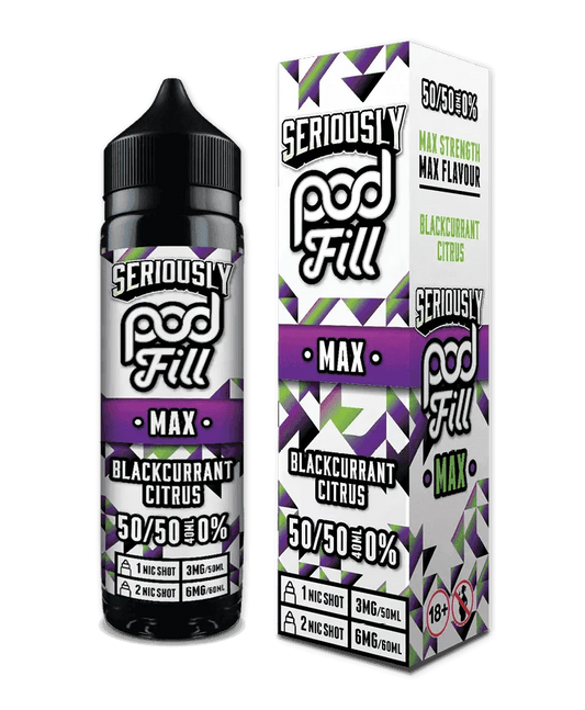 BLACKCURRANT CITRUS - 40ML SHORT FILL 50/50 BY SERIOUSLY POD FILL MAX - VapePure