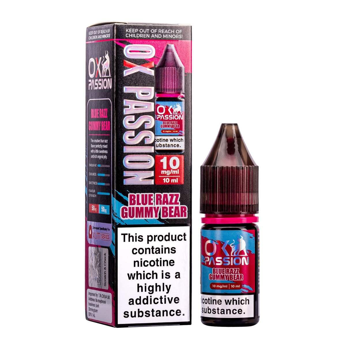 BLUE RAZZ GUMMY 10ML NIC SALT BY OXVA OX PASSION 10MG(1%) | 20MG(2%) - VapePure