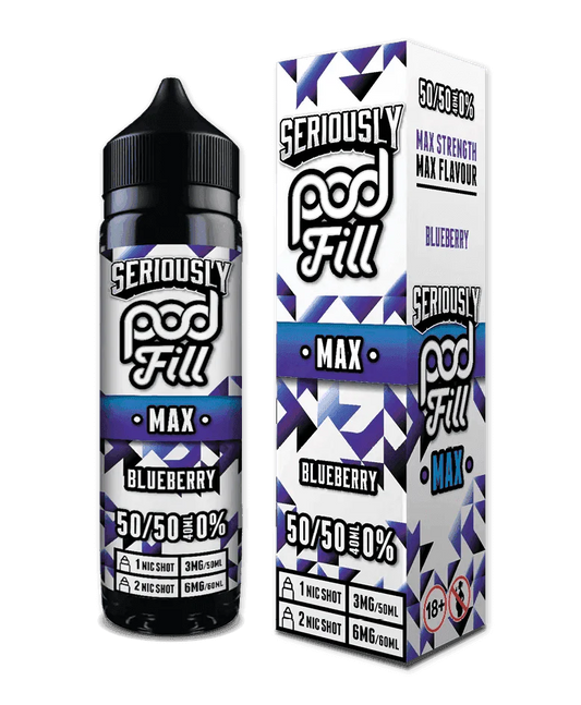 BLUEBERRY - 40ML SHORT FILL 50/50 BY SERIOUSLY POD FILL MAX - VapePure