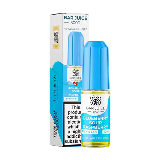 BLUEBERRY SOUR RASPBERRY 10ML E LIQUID NICOTINE SALT BY BAR JUICE 5000 - VapePure