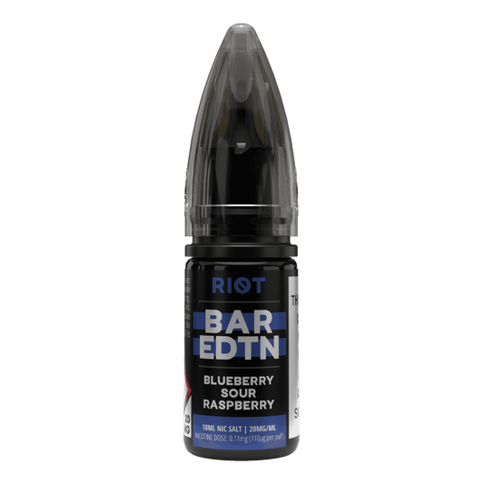 BLUEBERRY SOUR RASPBERRY - BAR EDTN - 10ML NIC SALT E-LIQUID - 0MG | 5MG | 10MG | 20MG BY RIOT SQUAD - VapePure