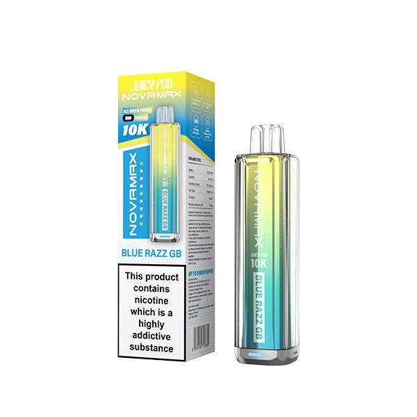 BLUE RAZZ GB - JUICY POD NOVAMAX 10K PRE-FILLED VAPE KIT - VapePure
