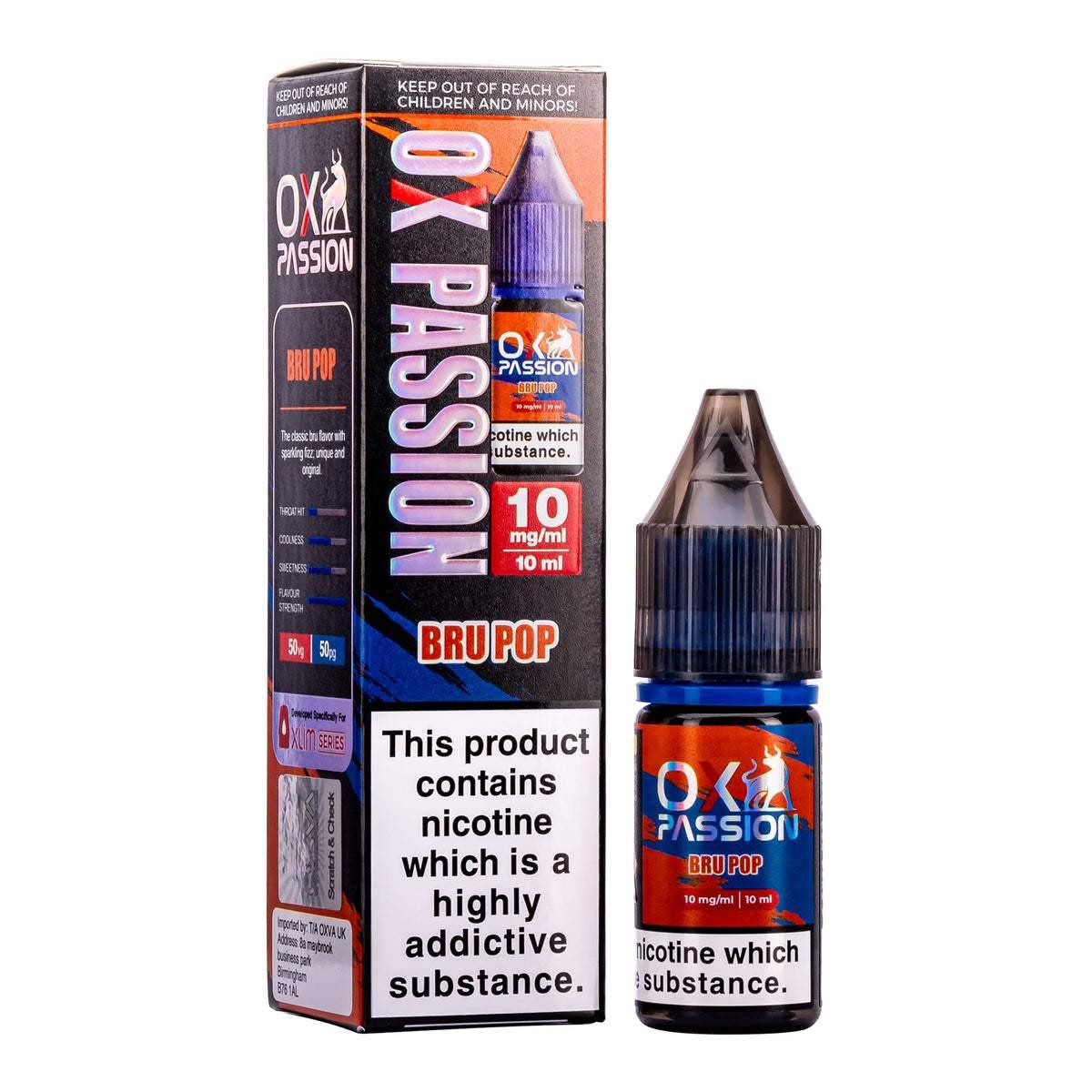 BRU POP 10ML NIC SALT BY OXVA OX PASSION 10MG(1%) | 20MG(2%) - VapePure