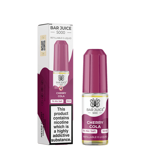 CHERRY COLA 10ML E LIQUID NICOTINE SALT BY BAR JUICE 5000 - VapePure