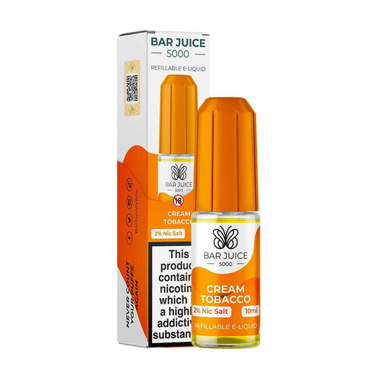 CREAM TOBACCO 10ML E LIQUID NICOTINE SALT BY BAR JUICE 5000 - VapePure