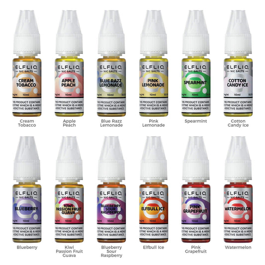 ELFLIQ: THE OFFICIAL ELF BAR LIQUID - 10ML E-LIQUID NICOTINE SALT - £2.99 - VapePure