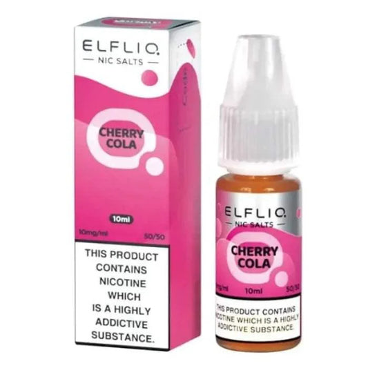 CHERRY COLA 10ML E LIQUID NICOTINE SALT BY ELFLIQ - ELFBAR - VapePure