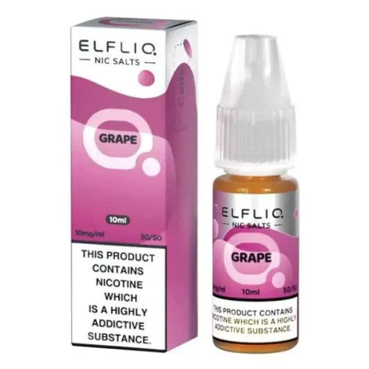 GRAPE 10ML E LIQUID NICOTINE SALT BY ELFLIQ - ELFBAR - VapePure