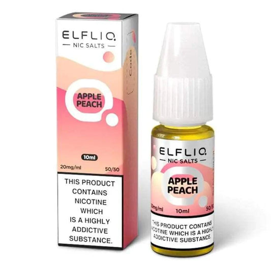 APPLE PEACH 10ML E LIQUID NICOTINE SALT BY ELFLIQ - ELFBAR - VapePure