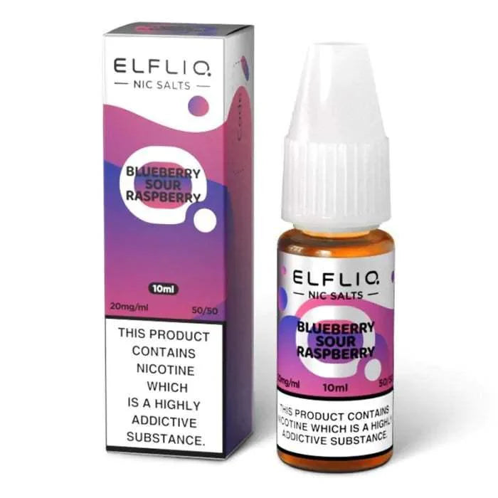 BLUEBERRY SOUR RASPBERRY 10ML E LIQUID NICOTINE SALT BY ELFLIQ - ELFBAR - VapePure