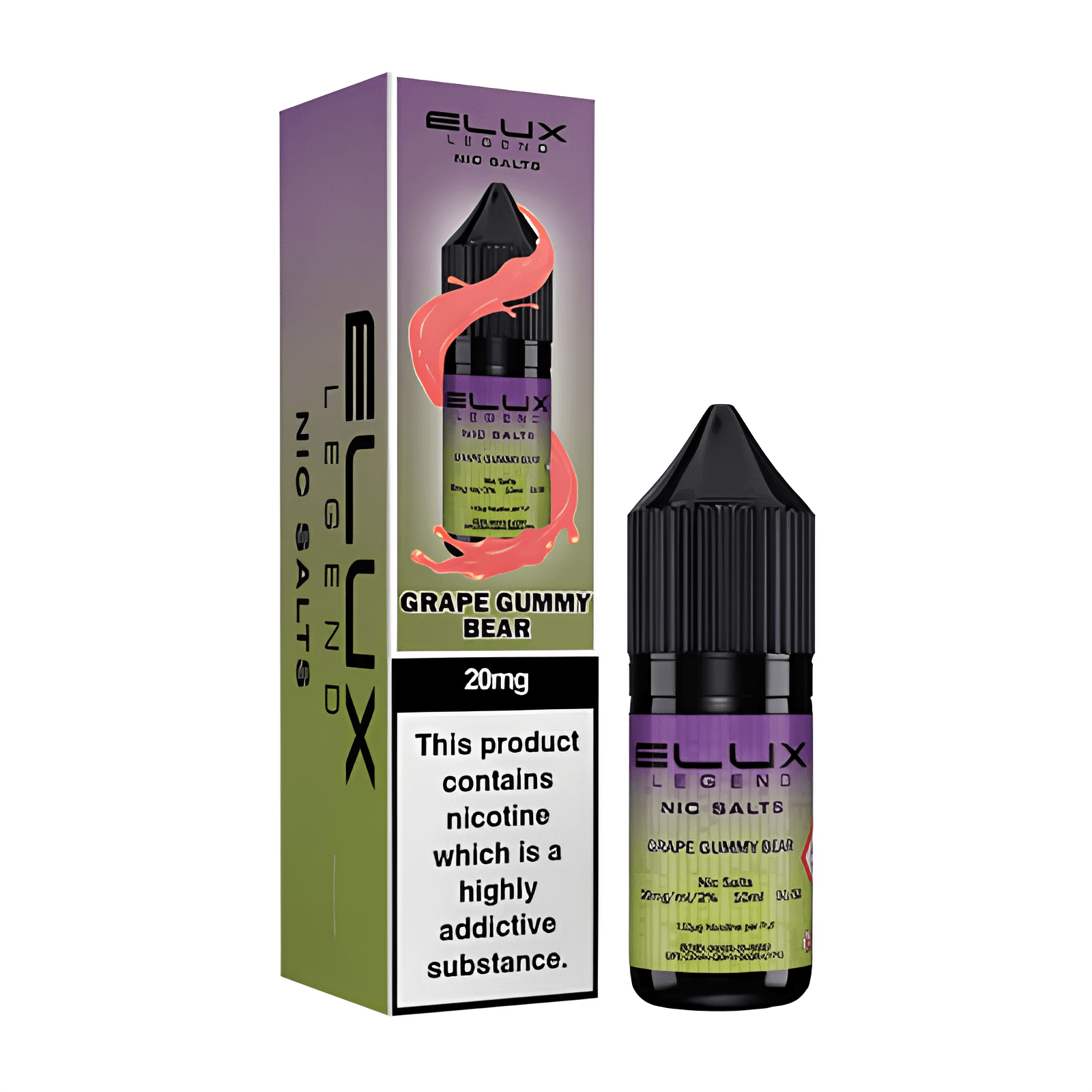 GRAPE GUMMY BEAR 10ML NIC SALT BY ELUX LEGEND 10MG(1%) | 20MG(2%) - VapePure
