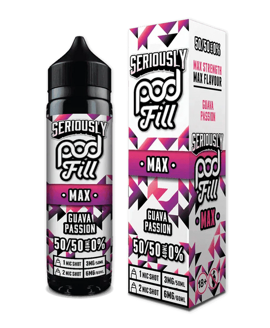 GUAVA PASSION - 40ML SHORT FILL 50/50 BY SERIOUSLY POD FILL MAX - VapePure
