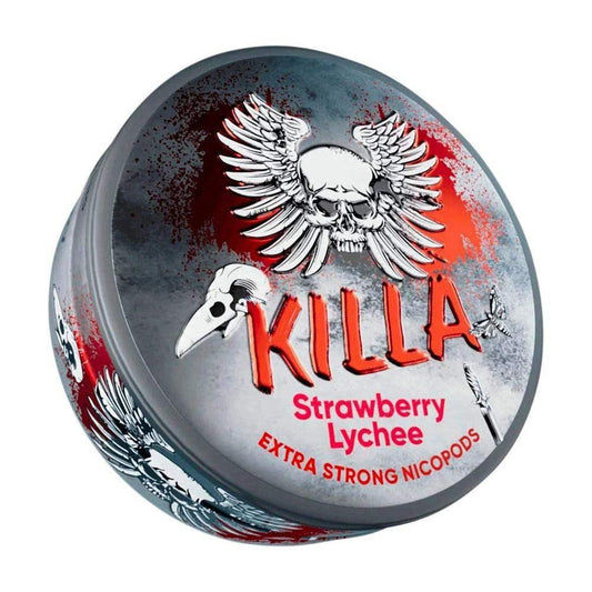 KILLA STRAWBERRY LYCHEE NICOTINE POUCHES - 20PCS - 12.8MG - VapePure