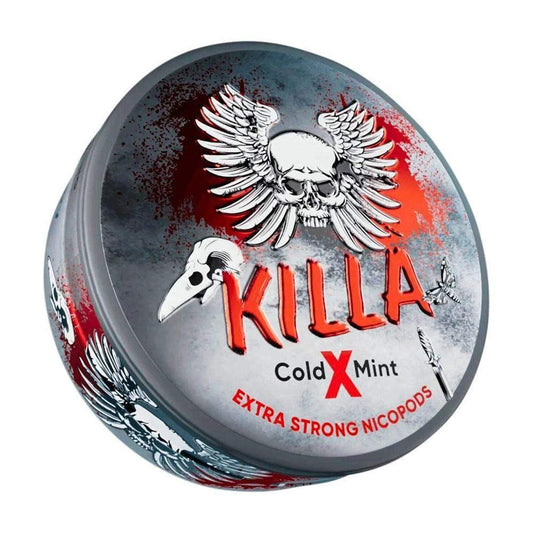 KILLA X COLD MINT NICOTINE POUCHES - 20PCS - 12.8MG - VapePure
