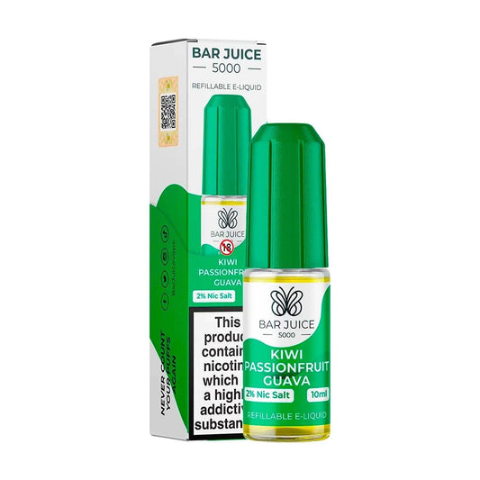 KIWI PASSIONFRUIT GUAVA 10ML E LIQUID NICOTINE SALT BY BAR JUICE 5000 - VapePure