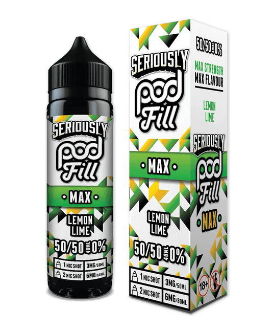 LEMON LIME - 40ML SHORT FILL 50/50 BY SERIOUSLY POD FILL MAX - VapePure