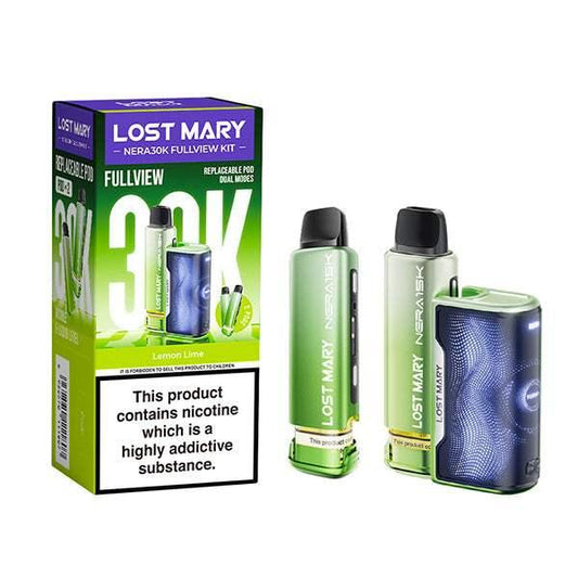 LEMON LIME - LOST MARY NERA FULLVIEW 30K PRE-FILLED POD KIT - Vapeslough