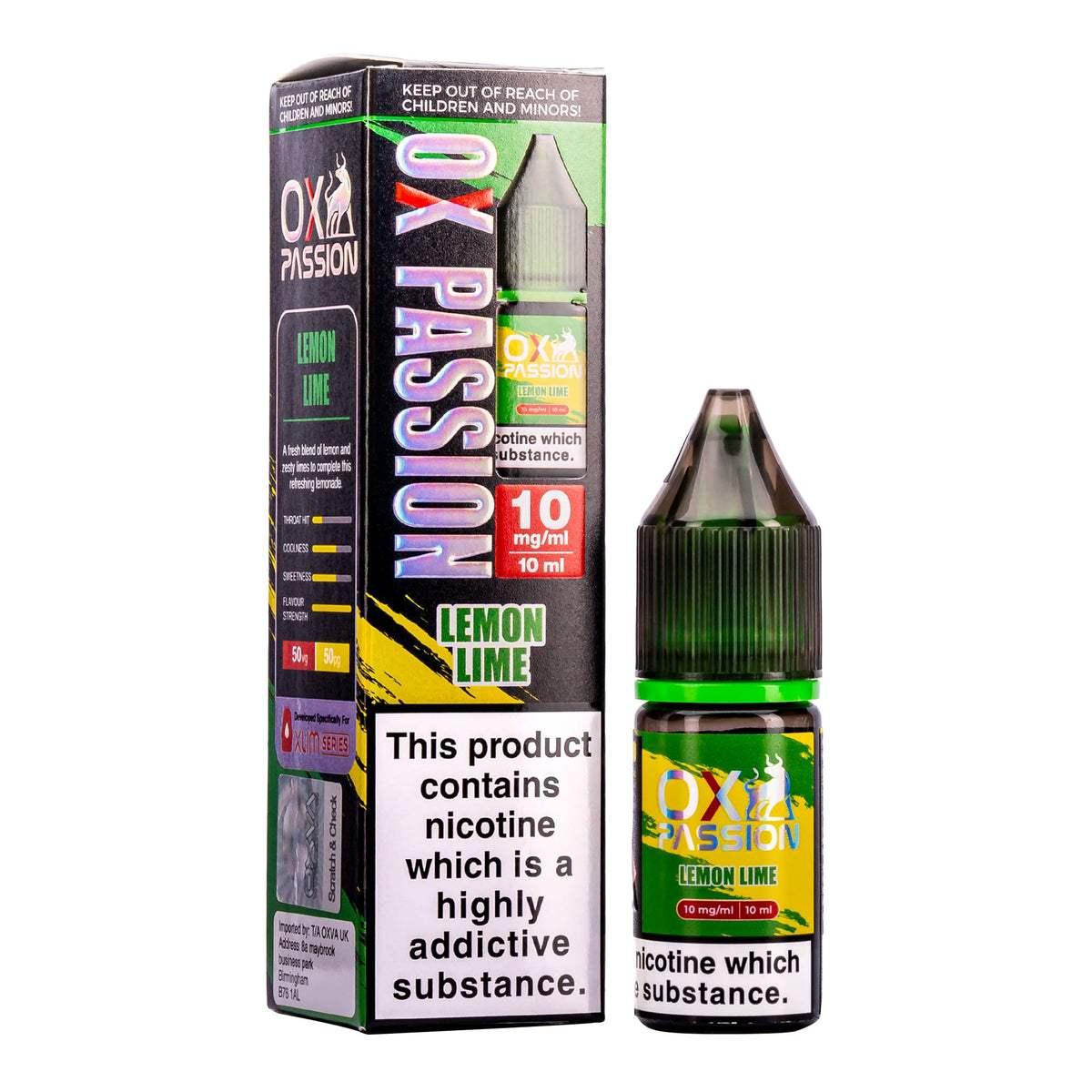 LEMON LIME 10ML NIC SALT BY OXVA OX PASSION 10MG(1%) | 20MG(2%) - VapePure