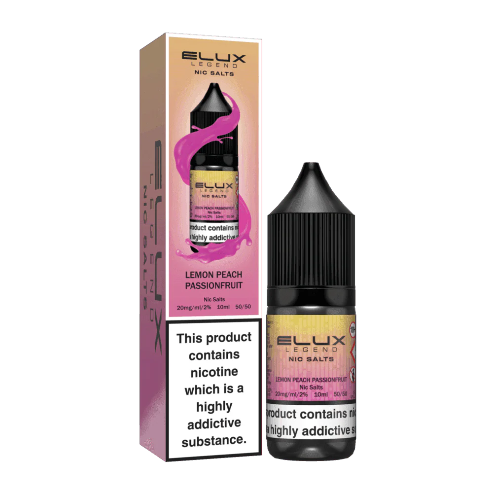 LEMON PEACH PASSIONFRUIT 10ML NIC SALT BY ELUX LEGEND 10MG(1%) | 20MG(2%) - VapePure