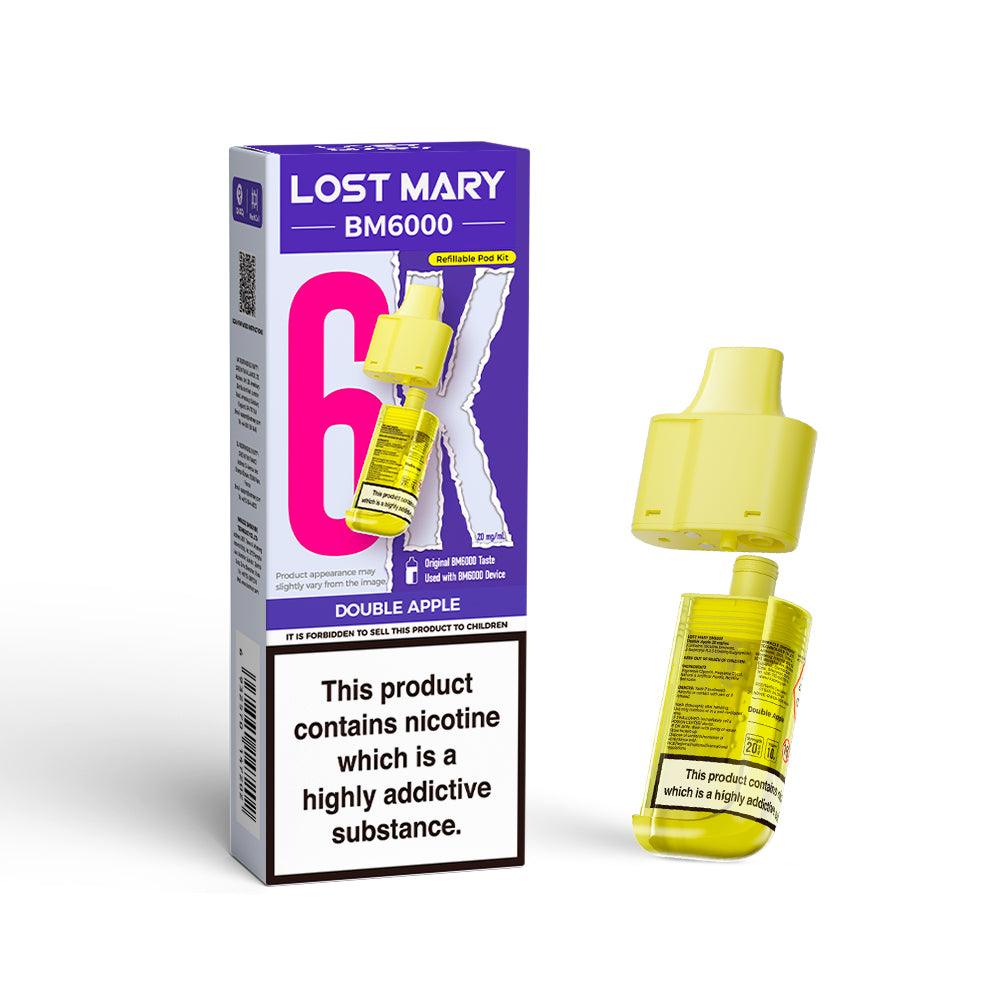 LOST MARY BM6000 v2 DOUBLE APPLE VAPE POD - 20mg - Vapeslough