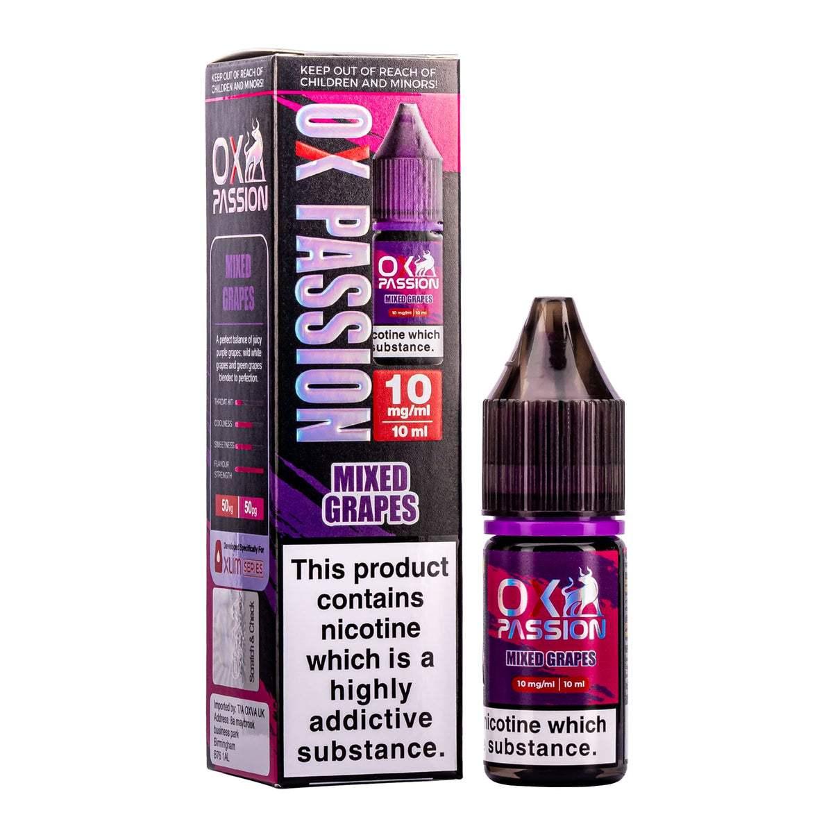 MIXED GRAPES 10ML NIC SALT BY OXVA OX PASSION 10MG(1%) | 20MG(2%) - VapePure