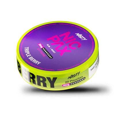 TRIPLE BERRY NASTY NIC PAX NICOTINE POUCHES - 20PCS - 16MG | 30MG - VapePure