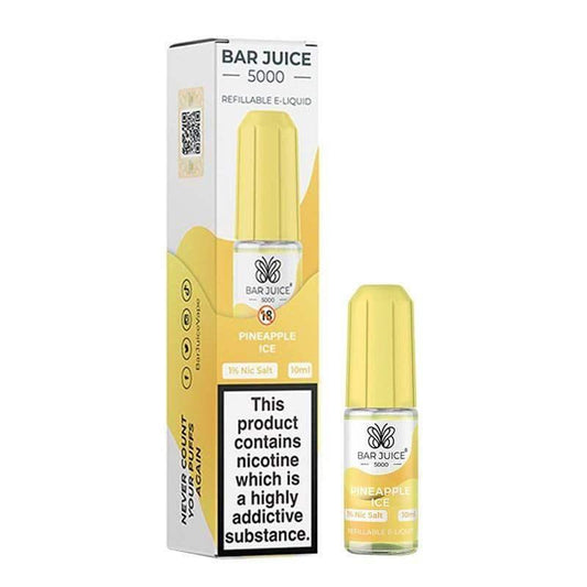 PINEAPPLE ICE 10ML E LIQUID NICOTINE SALT BY BAR JUICE 5000 - VapePure