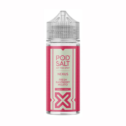 POD SALT NEXUS FRESH RASPBERRY MOJITO 100ML SHORTFILL E-LIQUID - VapePure