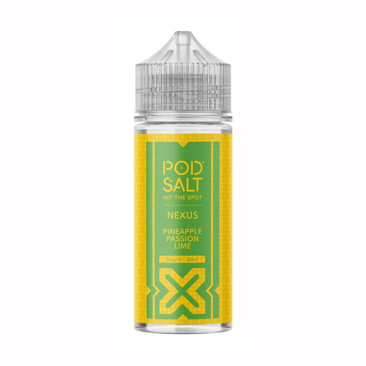 POD SALT NEXUS PINEAPPLE PASSION LIME 100ML SHORTFILL E-LIQUID - VapePure