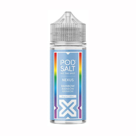 POD SALT NEXUS RAINBOW 100ML SHORTFILL E-LIQUID - VapePure